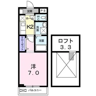 クレメントS【2階】の間取り