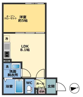 メゾン・ドゥ・アッシュ松戸II【2階】の間取り