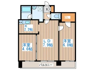 クレジデンス札幌・南4条【5階】の間取り