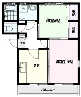 フレール江南【1階】の間取り