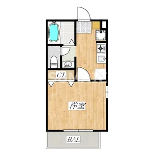 コーポ・サンロード【1階】の間取り