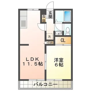 コンフォール鼓ヶ浦 A【2階】の間取り