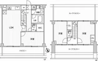 六本木デュープレックスエムズ【5階】の間取り