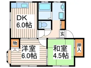メゾフラットA【2階】の間取り