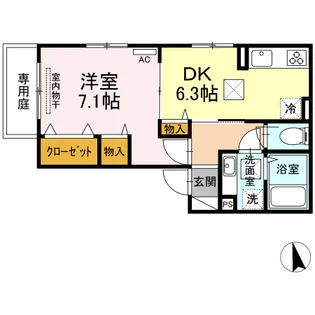 Lungo la ferrovia.307(ルンゴラフェロヴィーア.3【1階】の間取り