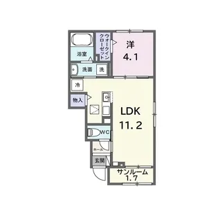 フェリス・カーサ【1階】の間取り