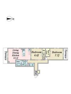 リオン仲町台【3階】の間取り