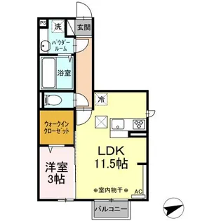 エクシブ高崎【1階】の間取り