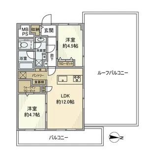 トーア南晴海マンション【6階】の間取り