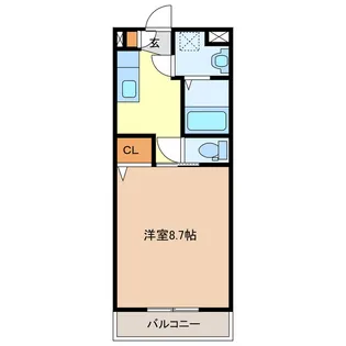 アメニティ江戸橋【1階】の間取り