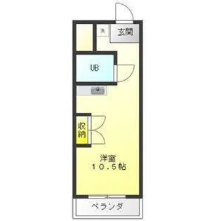 ハイツ富田II【4階】の間取り