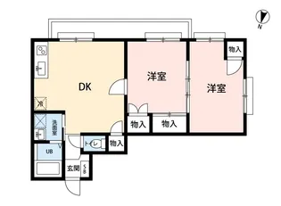 清水学生会館A館【2階】の間取り