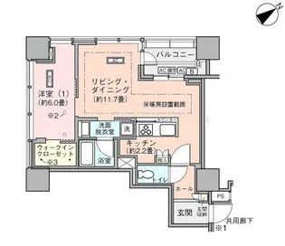 横浜ヴェールタワー【18階】の間取り