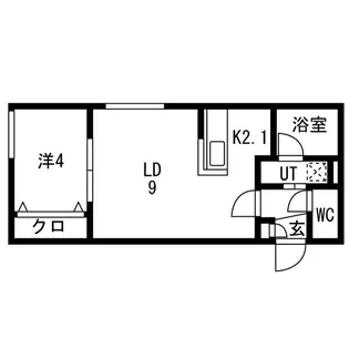 シティプレミア栄通【1階】の間取り