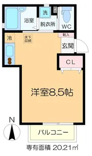 Libra カスミ【1階】の間取り