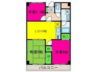 サニーハート【3階】の間取り