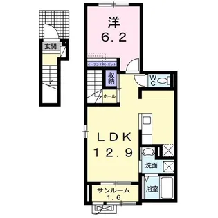アベニール ドゥ アルブル【2階】の間取り