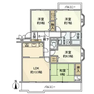 新横浜ニューライフ【5階】の間取り
