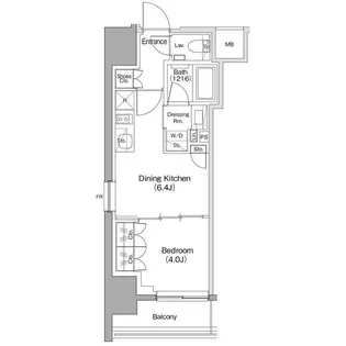 ザ・パークハビオ明大前【6階】の間取り