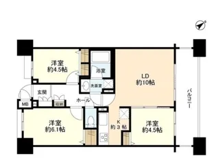 パークフラッツ横濱公園【11階】の間取り
