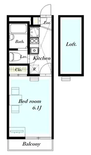 サンライズ竹の塚【1階】の間取り