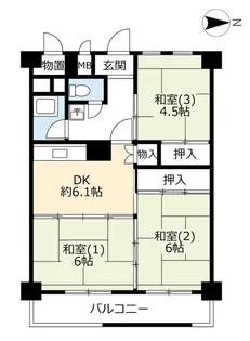 UR札幌平岸【2階】の間取り