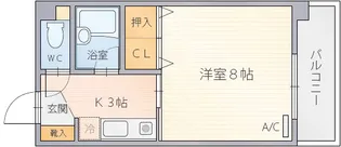 すいせん渡辺マンション【1階】の間取り