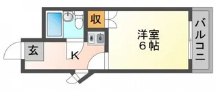 ジャルダン皆賀【2階】の間取り