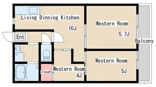 シーサイドシャトー須磨【1階】の間取り