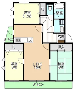ノーブル名東【1階】の間取り