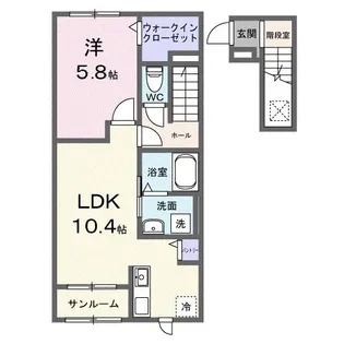 ヒカルサ羽生 サウス【2階】の間取り