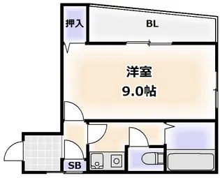 フレグランス阿倍野【3階】の間取り
