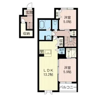 やわらの杜壱番館【2階】の間取り
