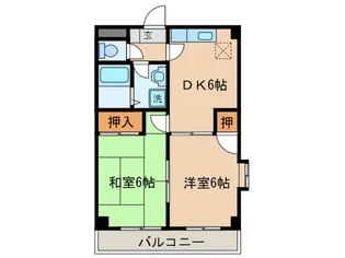 ドミ-ルオガワ【4階】の間取り