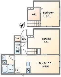 ベルリード瀬谷【1階】の間取り