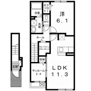 ハイネストキタ【2階】の間取り