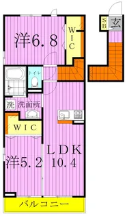 ルシオール イコー【2階】の間取り