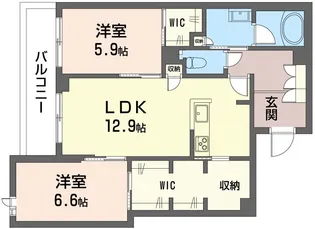 グリシーナ【2階】の間取り