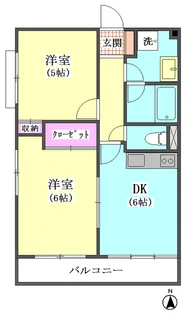 シティパレス【2階】の間取り