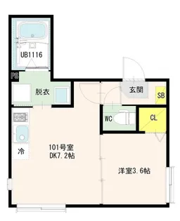 (仮称)梅田六丁目8 Designers DiiRA【1階】の間取り