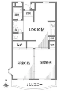 ファルム烏山【4階】の間取り