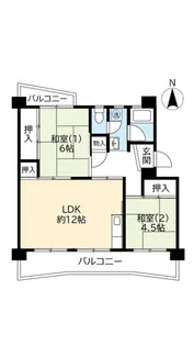 UR中山五月台【3階】の間取り