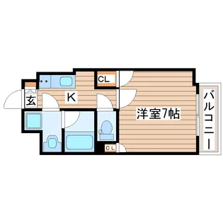 グランカーサ広瀬通【7階】の間取り