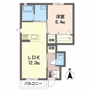 シャーメゾンかすみ【1階】の間取り
