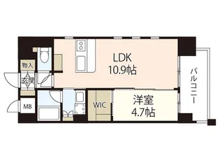 トラストコート中筋【8階】の間取り