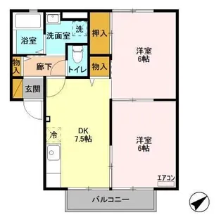 コンフォール A棟【2階】の間取り