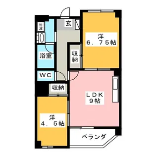 Court View Rise【1階】の間取り