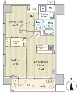 ザ マグノリアガーデン恵比寿【8階】の間取り