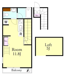 オアーゼ篠【2階】の間取り