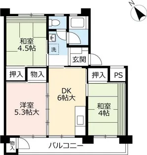 UR徳力【3階】の間取り